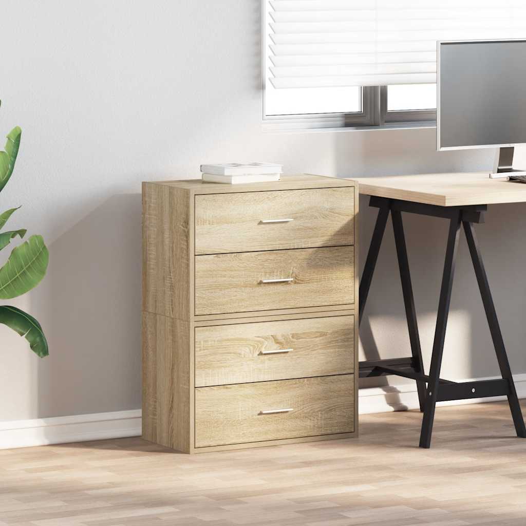 Cabinets with 2 Drawers 2 pcs Sonoma Oak 60x31x40 cm Engineered Wood